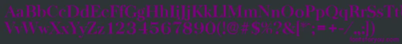 BaskervilleserialBold Font – Purple Fonts on Black Background