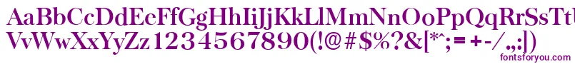 BaskervilleserialBold Font – Purple Fonts on White Background