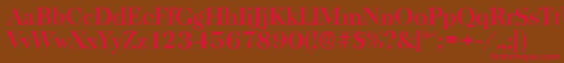Police BaskervilleserialBold – polices rouges sur fond brun
