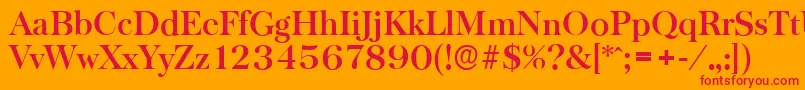 fuente BaskervilleserialBold – Fuentes Rojas Sobre Fondo Naranja