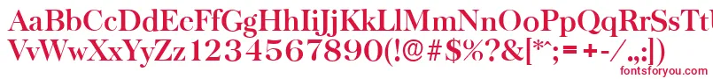 fuente BaskervilleserialBold – Fuentes Rojas Sobre Fondo Blanco
