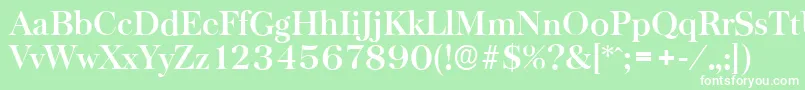 BaskervilleserialBold Font – White Fonts on Green Background