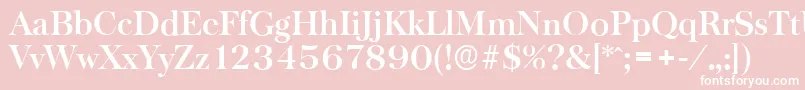 BaskervilleserialBold Font – White Fonts on Pink Background