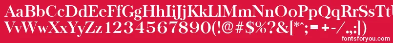 BaskervilleserialBold Font – White Fonts on Red Background