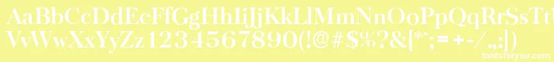 BaskervilleserialBold Font – White Fonts on Yellow Background