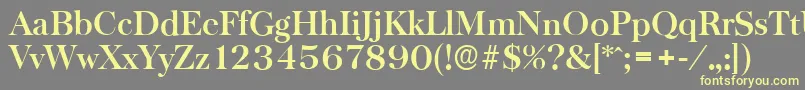 BaskervilleserialBold Font – Yellow Fonts on Gray Background