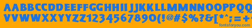 SchonanBlack Font – Blue Fonts on Orange Background