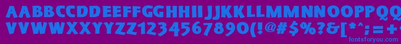 SchonanBlack Font – Blue Fonts on Purple Background