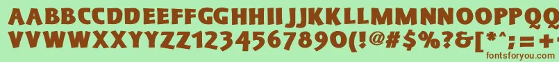 SchonanBlack Font – Brown Fonts on Green Background