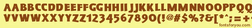 SchonanBlack Font – Brown Fonts on Yellow Background