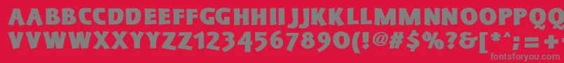 フォントSchonanBlack – 赤い背景に灰色の文字