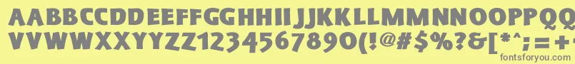 SchonanBlack Font – Gray Fonts on Yellow Background