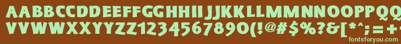 SchonanBlack Font – Green Fonts on Brown Background