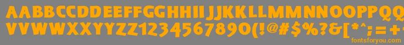 フォントSchonanBlack – オレンジの文字は灰色の背景にあります。