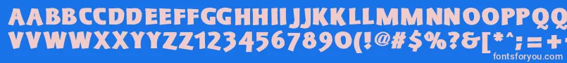 SchonanBlack Font – Pink Fonts on Blue Background