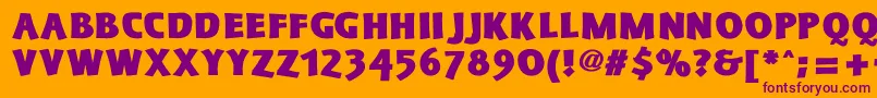 SchonanBlack Font – Purple Fonts on Orange Background