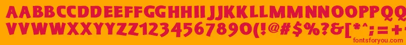 SchonanBlack Font – Red Fonts on Orange Background