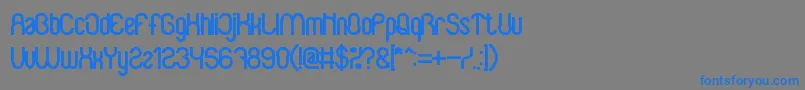 BabySuperheroBold Font – Blue Fonts on Gray Background