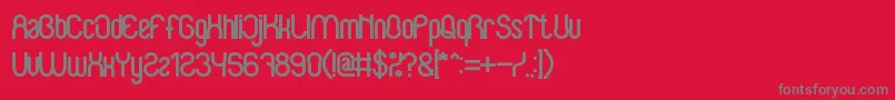 BabySuperheroBold Font – Gray Fonts on Red Background