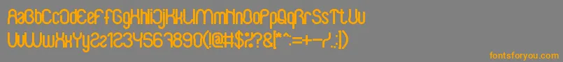 BabySuperheroBold Font – Orange Fonts on Gray Background