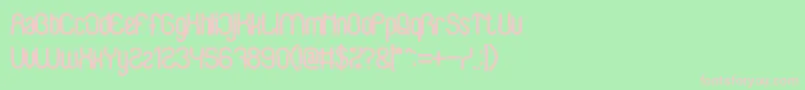 BabySuperheroBold Font – Pink Fonts on Green Background