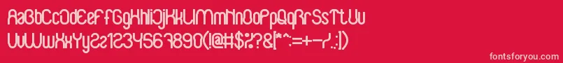 BabySuperheroBold Font – Pink Fonts on Red Background