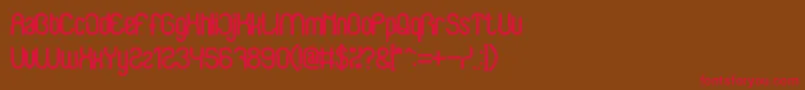 Шрифт BabySuperheroBold – красные шрифты на коричневом фоне