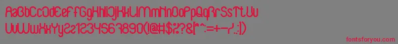 BabySuperheroBold Font – Red Fonts on Gray Background