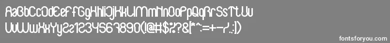 フォントBabySuperheroBold – 灰色の背景に白い文字