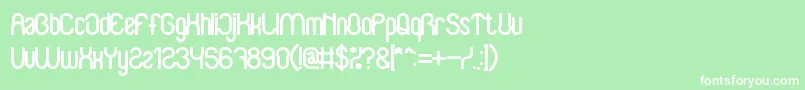 フォントBabySuperheroBold – 緑の背景に白い文字