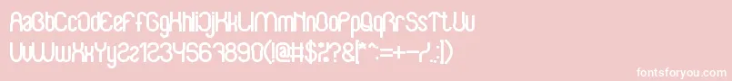 BabySuperheroBold Font – White Fonts on Pink Background