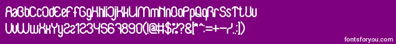 BabySuperheroBold Font – White Fonts on Purple Background