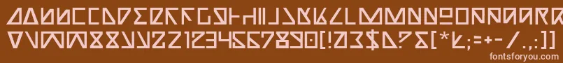 NickTurbo Font – Pink Fonts on Brown Background