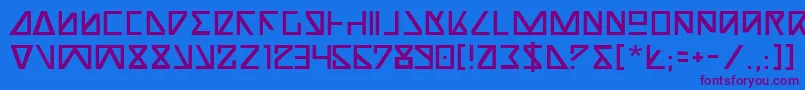 NickTurbo Font – Purple Fonts on Blue Background
