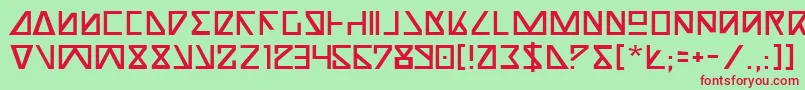 NickTurbo Font – Red Fonts on Green Background