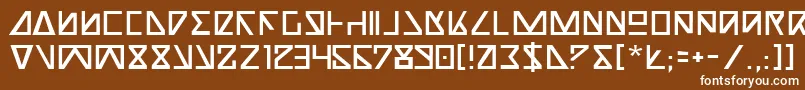 NickTurbo Font – White Fonts on Brown Background