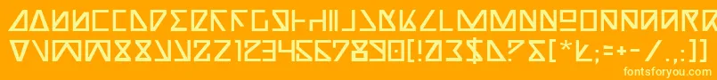 NickTurbo Font – Yellow Fonts on Orange Background