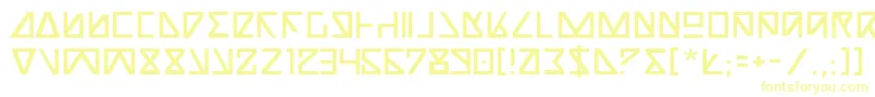 NickTurbo Font – Yellow Fonts on White Background