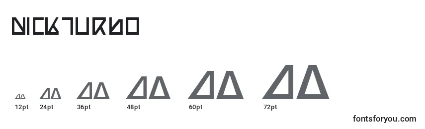 NickTurbo Font Sizes