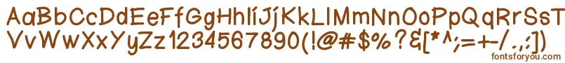 Ktnfingerwriting Font – Brown Fonts on White Background