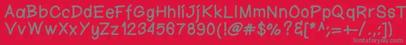 More about Ktnfingerwriting Font Ktnfingerwriting Font – Gray Fonts on Red Background