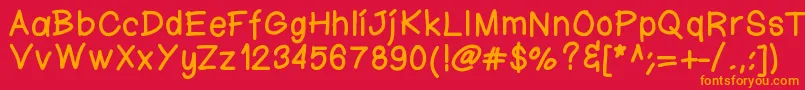 Lisätietoja Ktnfingerwriting-fontista Ktnfingerwriting-fontti – oranssit fontit punaisella taustalla