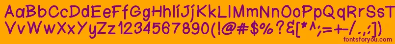 More about Ktnfingerwriting Font Ktnfingerwriting Font – Purple Fonts on Orange Background