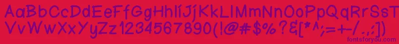 More about Ktnfingerwriting Font Ktnfingerwriting Font – Purple Fonts on Red Background