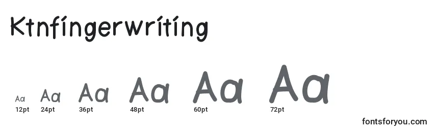 Размеры шрифта Ktnfingerwriting
