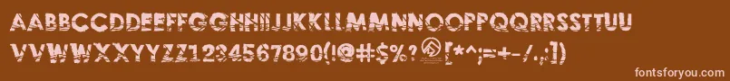 Nohardevidence Font – Pink Fonts on Brown Background