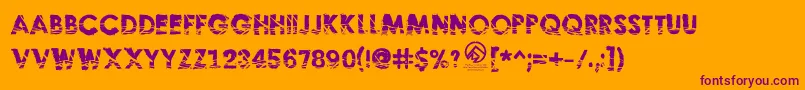 Шрифт Nohardevidence – фиолетовые шрифты на оранжевом фоне