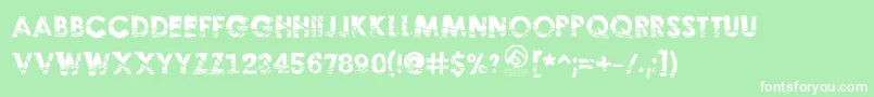 Nohardevidence Font – White Fonts on Green Background