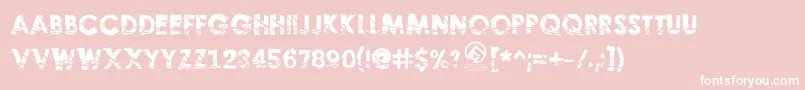 フォントNohardevidence – ピンクの背景に白い文字
