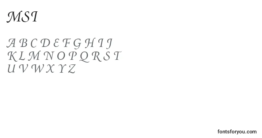 Fuente MinionSwashItalic - alfabeto, números, caracteres especiales